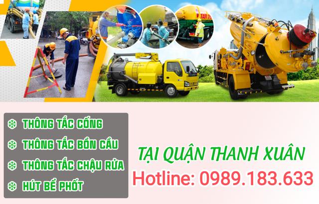 Dịch vụ thông tắc cống Thanh Xuân chuyên nghiệp và nhanh chóng